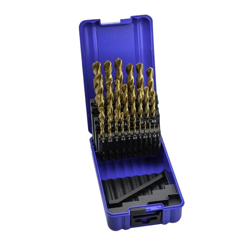 Juego broca izar din338 25-uds. - 1456 - 1-13x0,50 hss+tin (1010) - tin