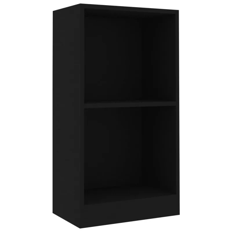 Estantería de madera de ingeniería negra 40x24x75 cm – comfortxl