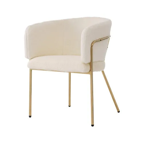 Silla de descanso 4 piezas, silla de dormitorio, sillón de salón y comedor, beige– comfortxl