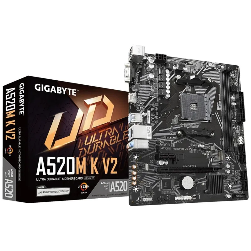 Placa base gigabyte a520m k v2 am4 matx 2xddr4
