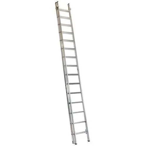 Escalera plegable doble de aluminio extensible - 2x19 peldaños (perfil grueso)