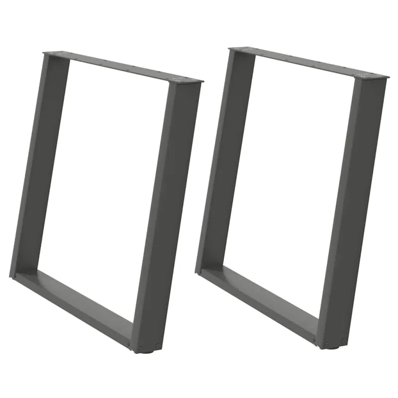 Patas para mesa comedor forma u 2uds antracita 90x(72-73) cm