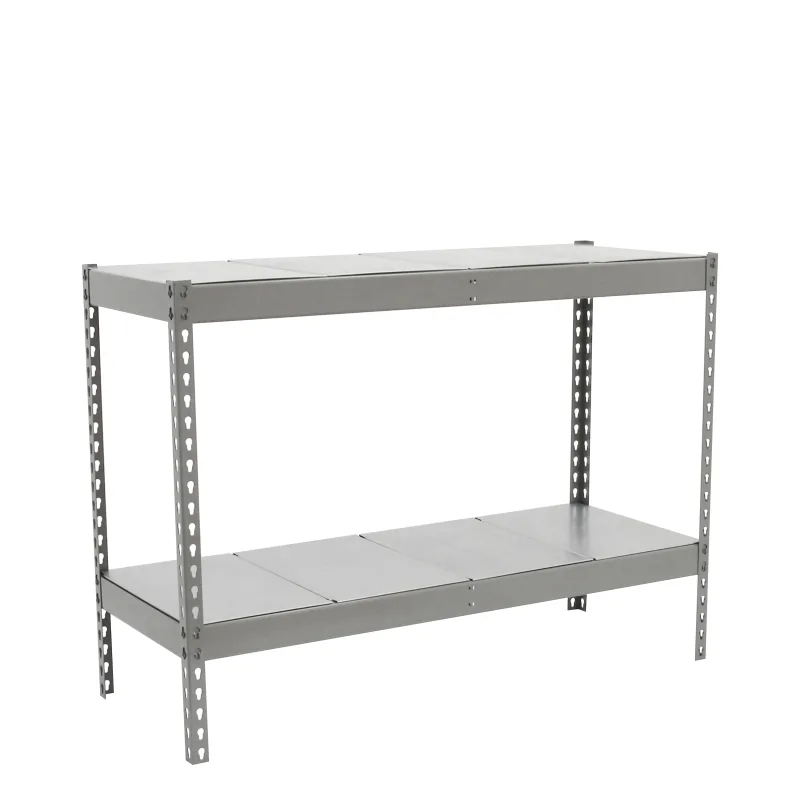 Estantería metálica sin tornillos simonrack de 2 estantes (90x120x60cm) galvanizado