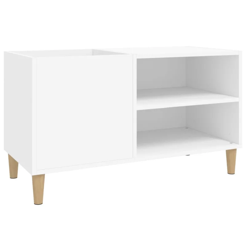 Mueble para discos madera contrachapada blanco 84,5x38x48 cm – comfortxl