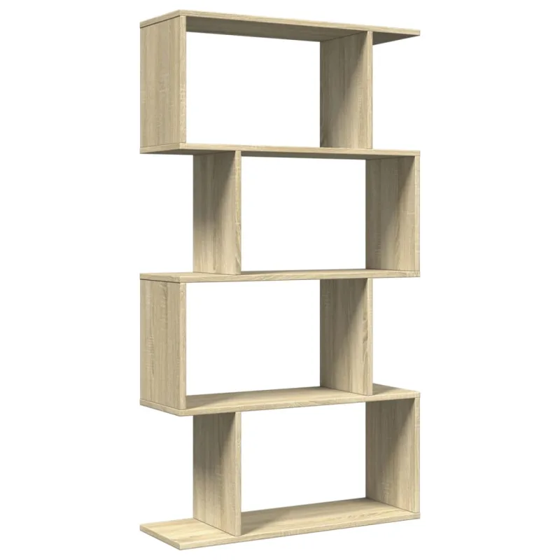 Librería divisora 4 niveles madera roble sonoma 70x24x129 cm – comfortxl