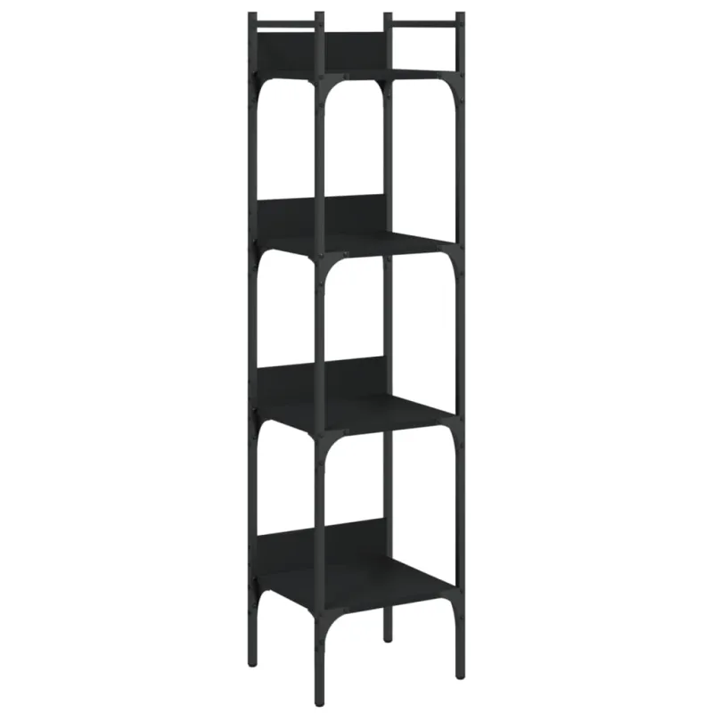 Librería de 4 estantes madera ingeniería negro 35x30x138,5 cm – comfortxl