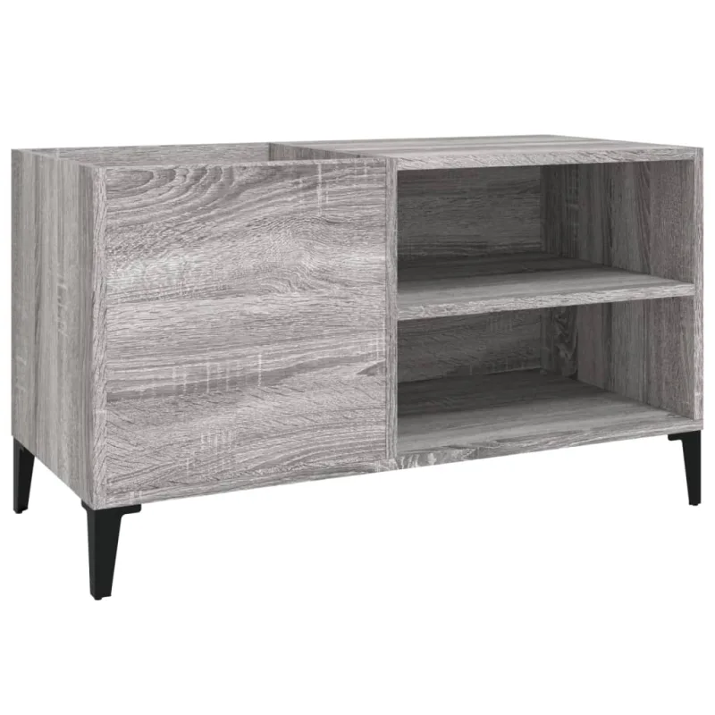 Mueble discos madera contrachapada gris sonoma 84,5x38x48 cm – comfortxl