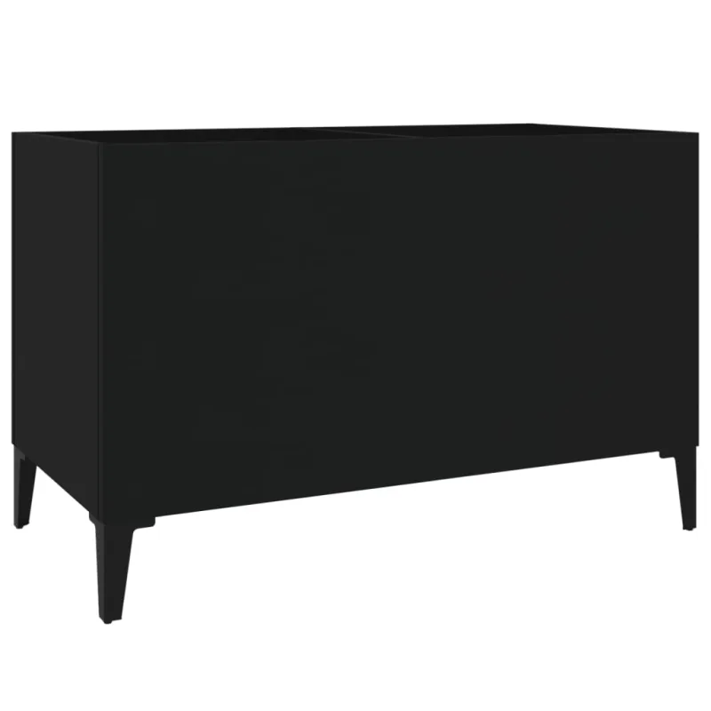 Mueble para discos madera contrachapada negro 74,5x38x48 cm – comfortxl