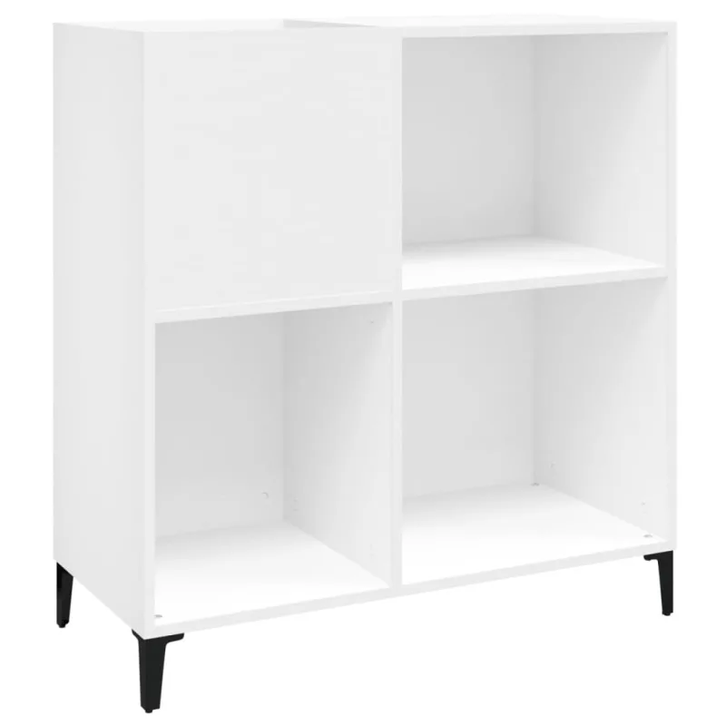 Mueble para discos madera contrachapada blanco 84,5x38x89 cm – comfortxl