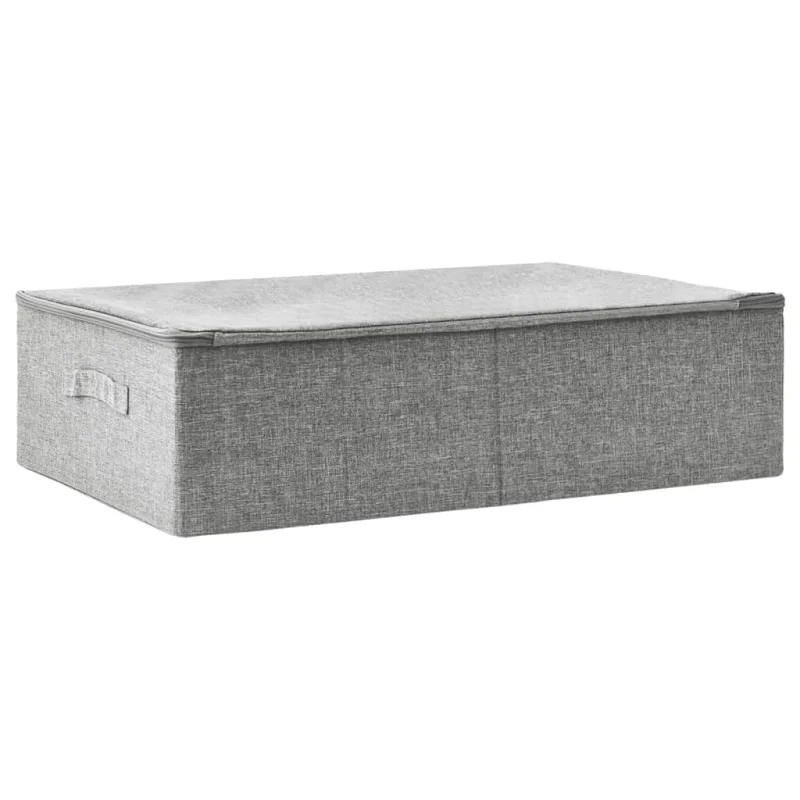 Caja de almacenaje tela gris 70x40x18 cm