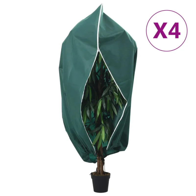 Cubiertas para plantas con cremallera 4 uds 70 g/m² 3,14x2,5 m vidaxl