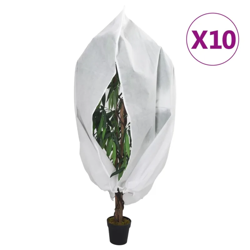 Cubiertas para plantas con cremallera 10 uds 70 g/m² 1,2x1,8 m vidaxl