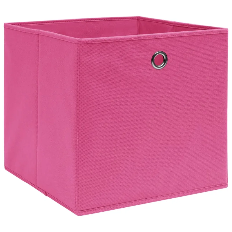 Cajas de almacenaje 10 uds tela rosa 32x32x32 cm - comfortxl