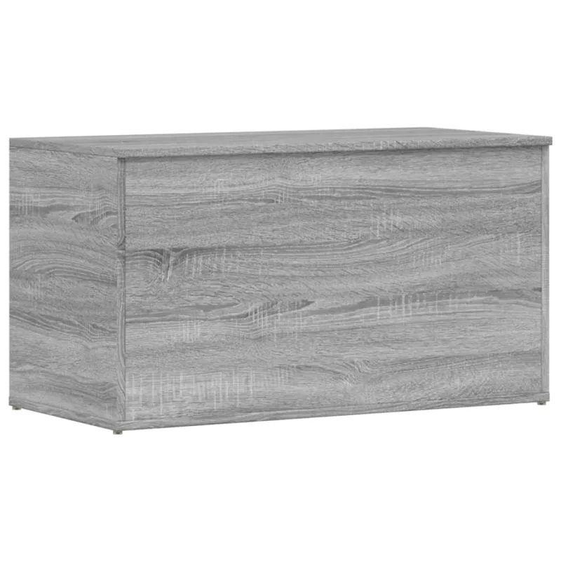 Baúl de almacenaje madera contrachapada gris sonoma 84x42x46 cm