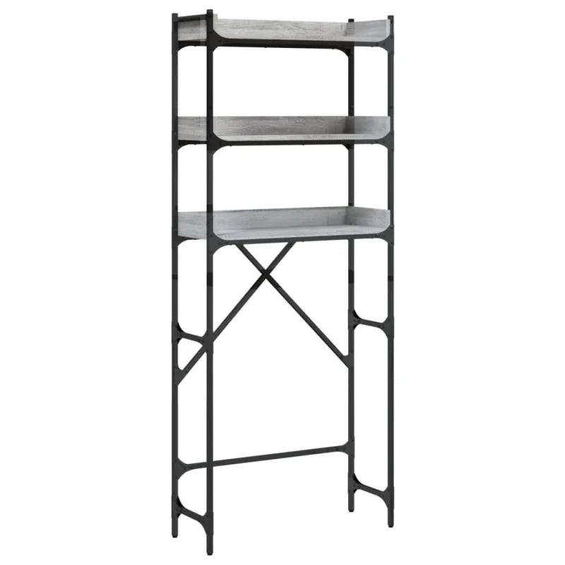 Estantería lavadora madera ingeniería gris sonoma 67x25x163 cm – comfortxl