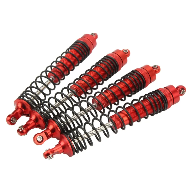 Juego de 4 amortiguadores delanteros y traseros de aleación de aluminio para rc losi 1/8 (rojo)
