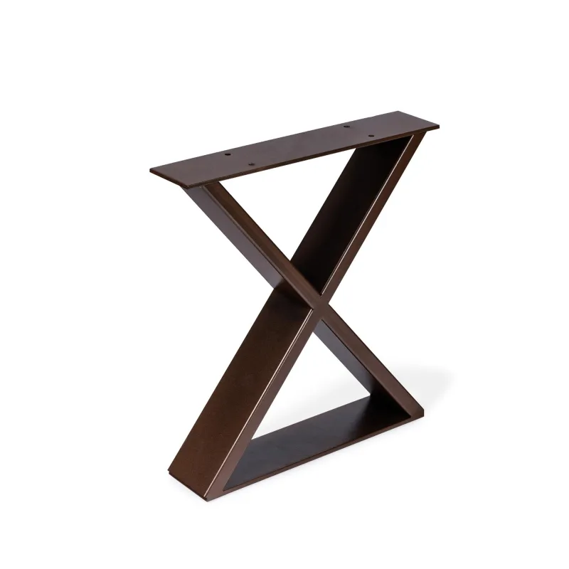 Pata decorativa para muebles - estilo industrial -- instalación por atornillado - medidas 380x80x382 mm - 1 unidad - 38,2 cm de altura - color óxido