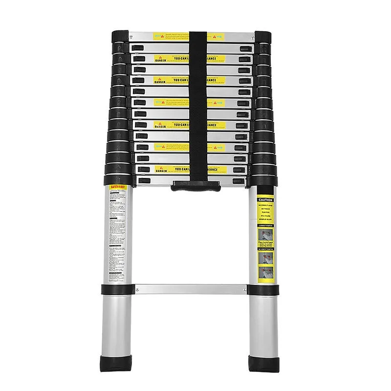 Escala telescópica escala extensible de hasta 150 kg de aluminio estable escabeau 4.4 m