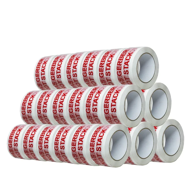 Cinta adhesiva de embalaje 28µ blanca impresa ne pas gerber en rojo – cinta para envío 50 mm x 100 m - caja de 36 rollos