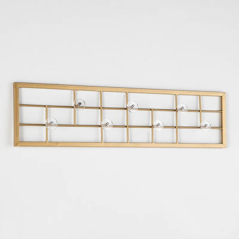 Perchero acrílico y metal dorado 81 cm