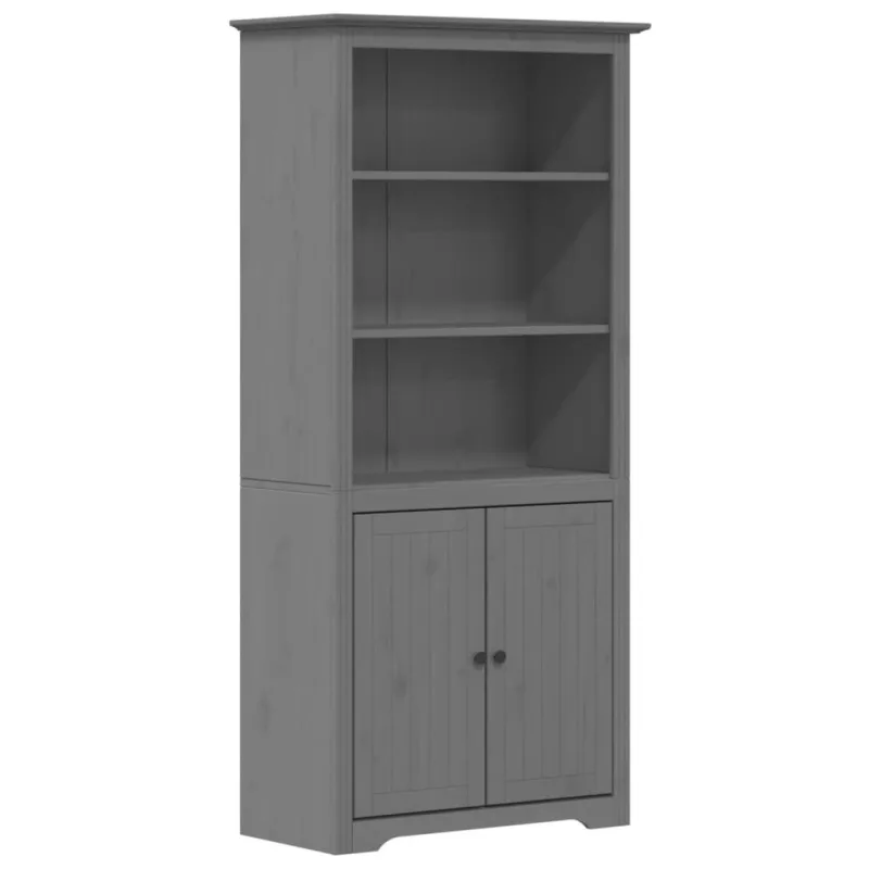 Estantería，librería，armario de libros bodo madera maciza de pino gris 80x40x172 cm cfw799726