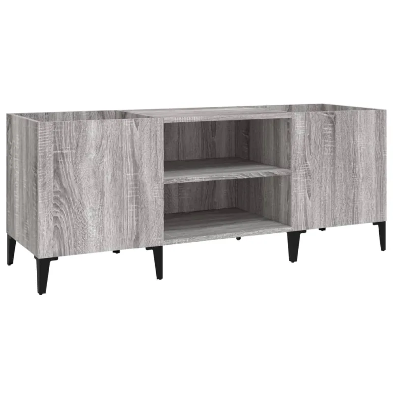 Mueble de almacenaje | mueble para discos madera contrachapada gris sonoma 121x38x48cm cfw244914