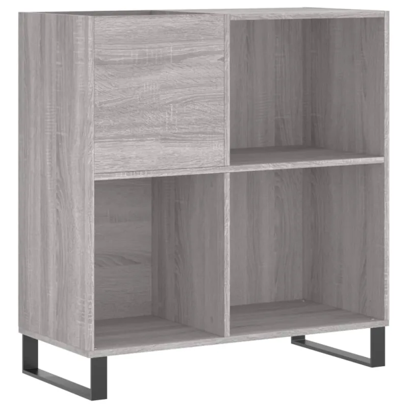 Mueble de almacenaje | mueble discos madera contrachapada gris sonoma 84,5x38x89 cm cfw669576