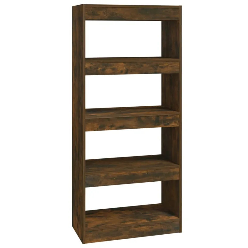 Estantería，librería，armario de libros madera contrachapada roble ahumado 60x30x135 cm cfw150342