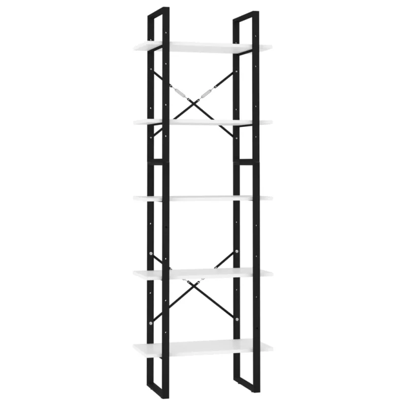 Estantería，librería，armario de libros de 5 niveles madera contrachapada gris 60x30x175 cm cfw754645