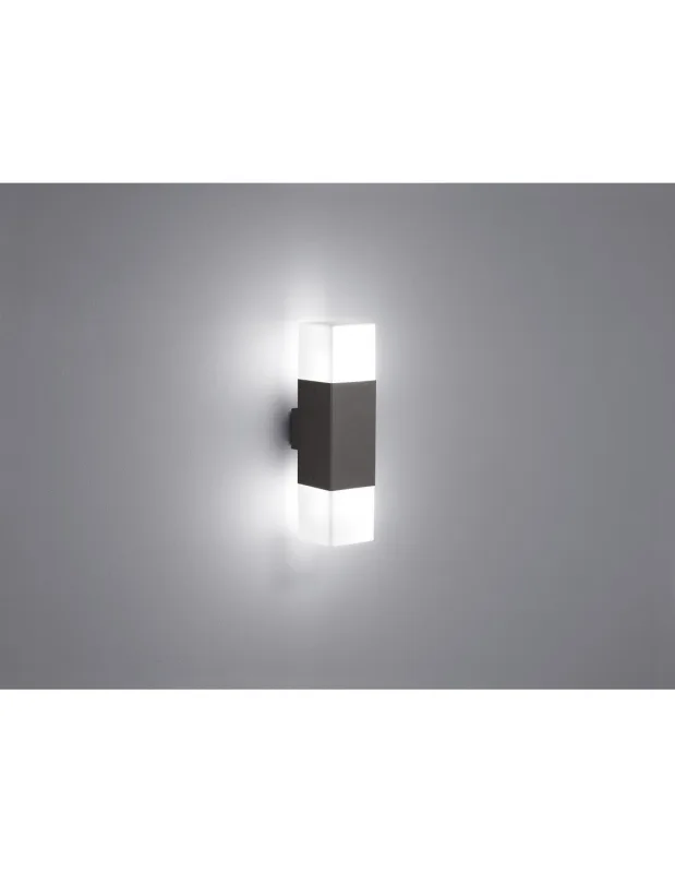 Aplique para exterior doble luz led hudson antracita trio lighting