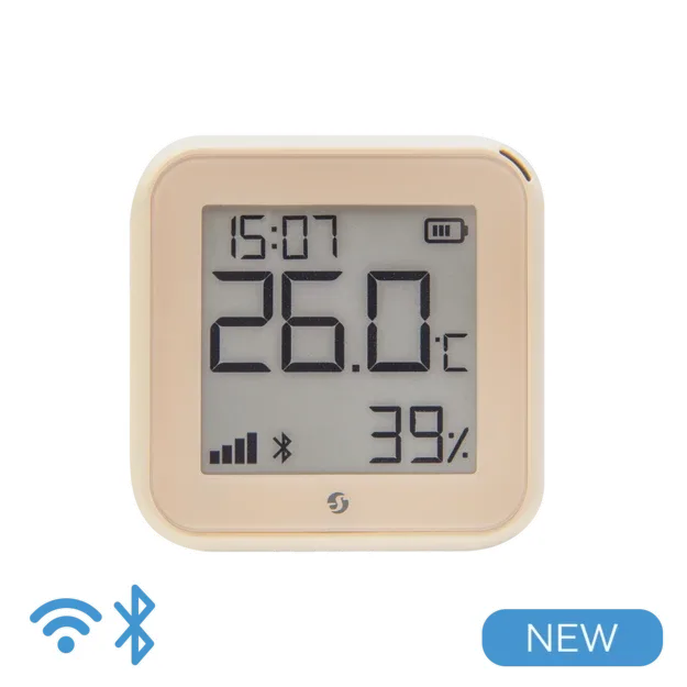 Detector humedad y temperatura shelly h&t gen3 mocha