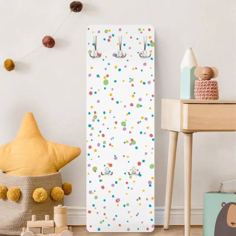 Perchero de pared motivo percha de pared madera perchero infantil de pared blanco ilustración 1533 - habitación infantil bebé - 105 x 34 cm