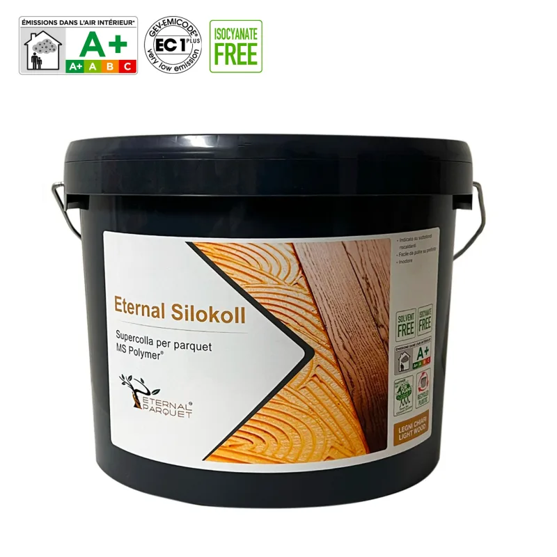 Eternal silokoll 15kg - cola de silano monocomponente para todo tipo de parquet, sustratos calefactados, construcción ecológica. by eternal parquet