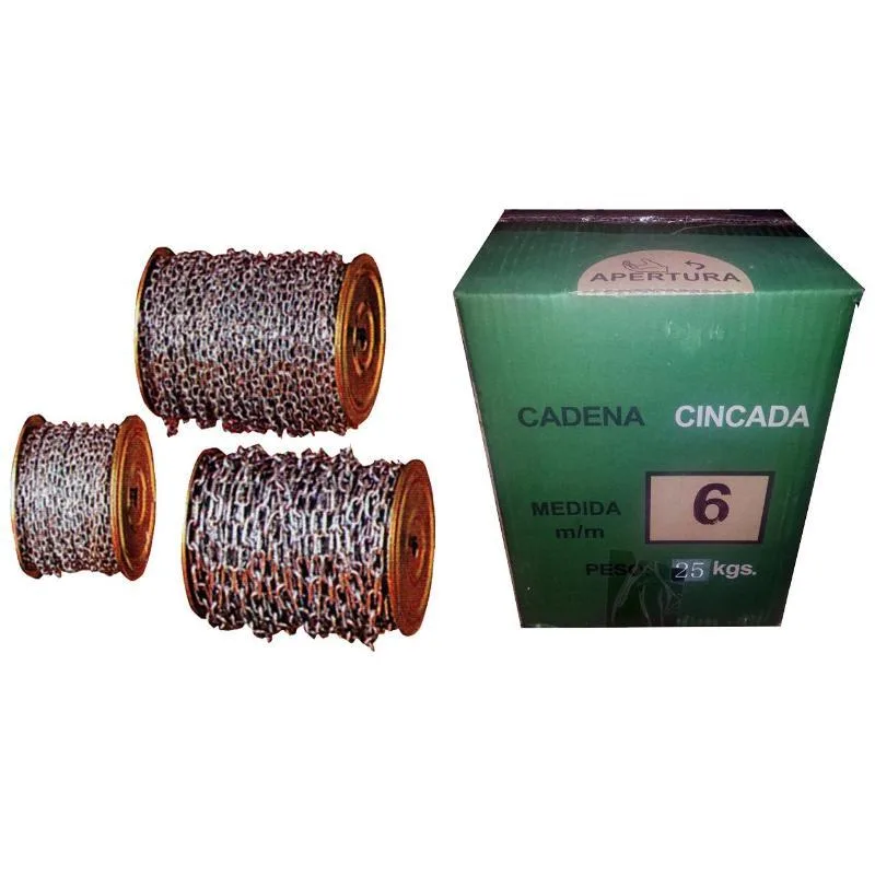 Cadena de 10,0 mm bobina 25 kg. (aproximadamente 12 mts)