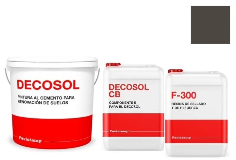 Kit 100 m2 renovador de color para hormigón impreso-ceniza