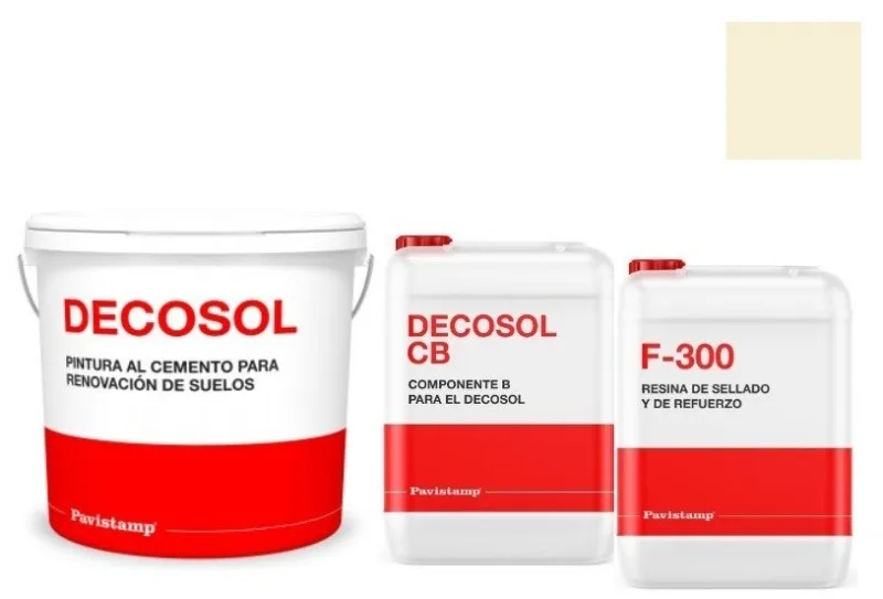 Kit 30 m2 renovador de color para hormigón impreso-blanco roto