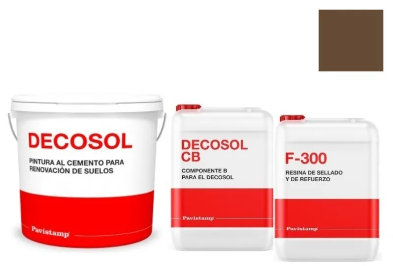 Kit 10 m2 renovador de color para hormigón impreso-marron 140