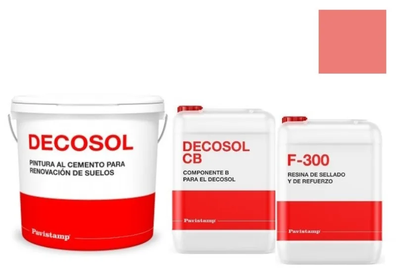 Kit 10 m2 renovador de color para hormigón impreso-rosa