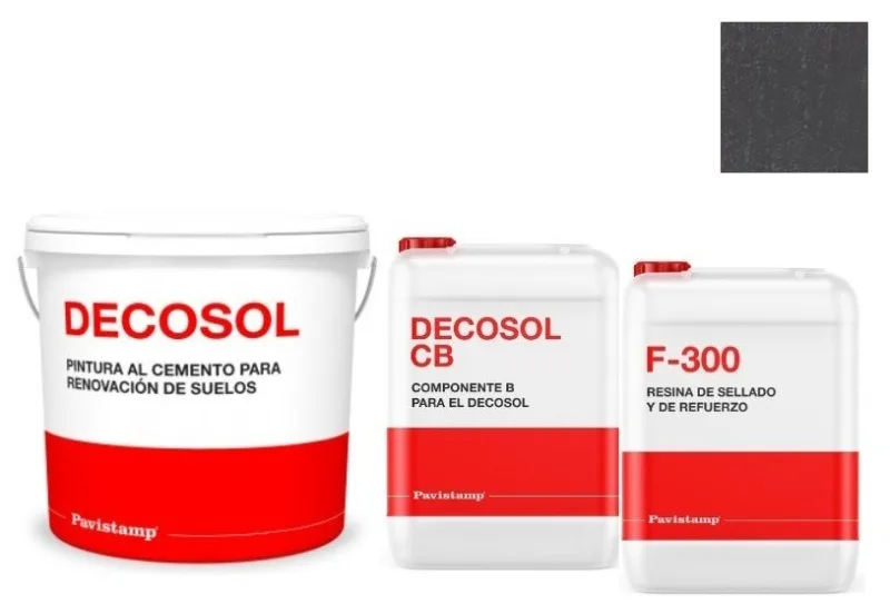 Kit 30 m2 renovador de color para hormigón impreso-gris 80