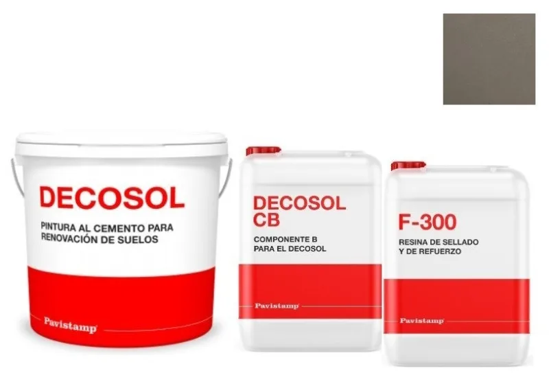 Kit 30 m2 renovador de color para hormigón impreso-gris 60