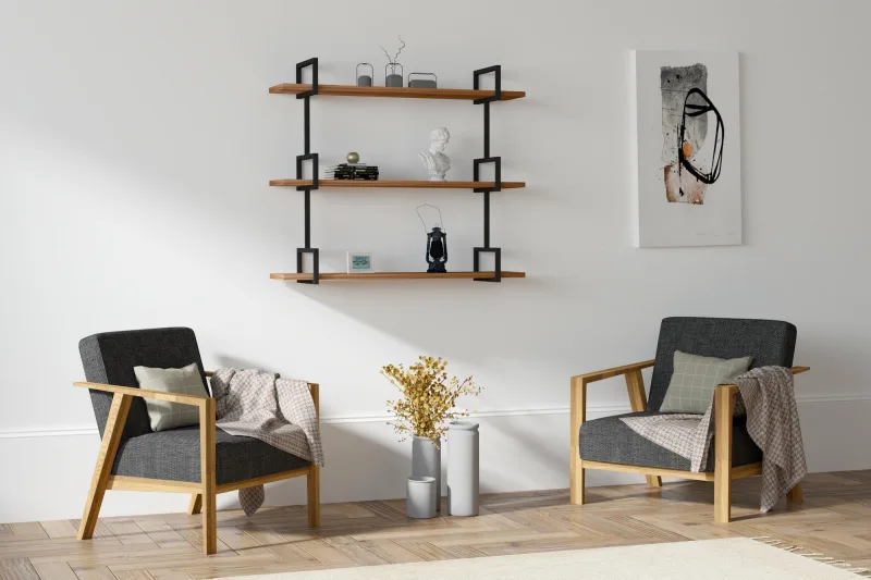 Estante de pared uras nogal