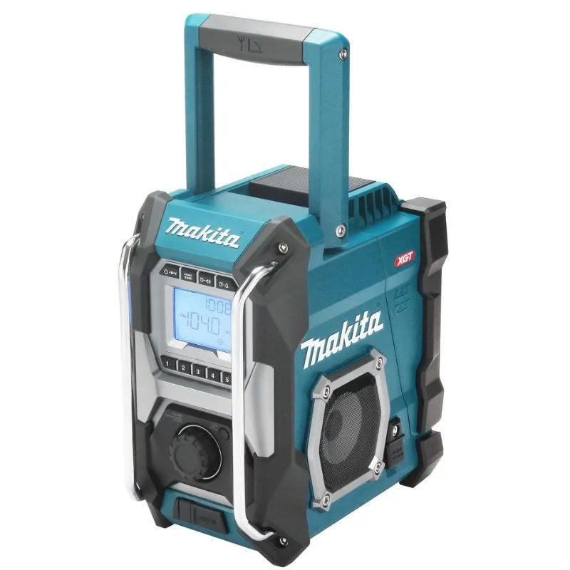 Radio de construcción makita de 12 a 40 v de iones de litio - sin batería ni cargador - mr001g