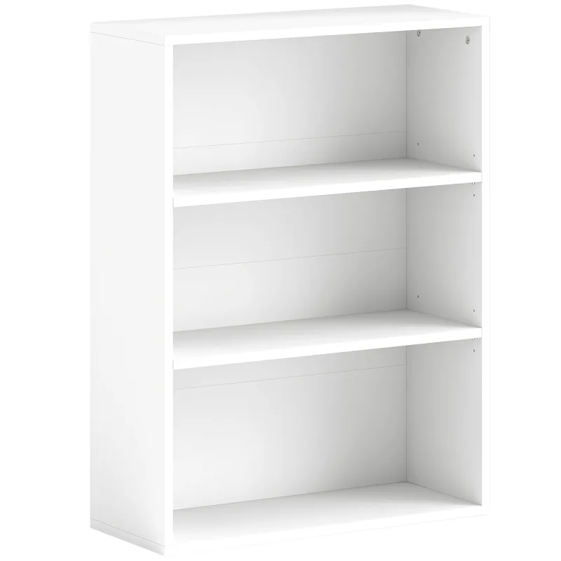 Librería homcom melamina de madera blanco 60x24x80 cm