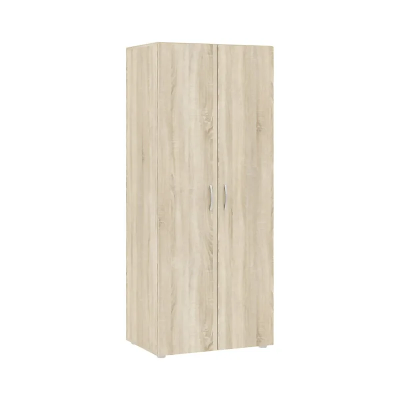 Armario 2 puertas cork, muebles de dormitorio, vestidor, armario de ropa, 74x52 h179 cm, roble