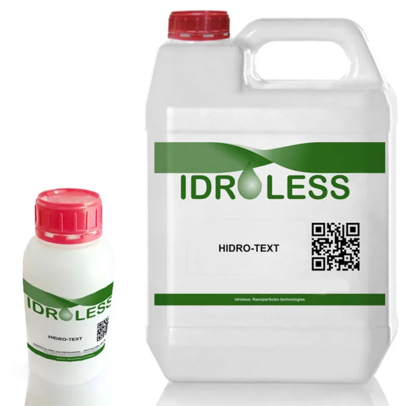 Hidrotext de idroless (5l) - hidrófugo y repelente de manchas y grasas para materiales textiles. no cambia el color ni modifica la textura