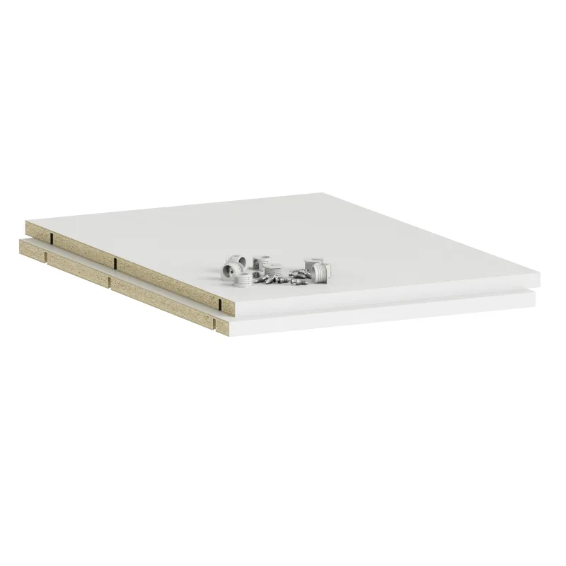 Set 2 baldas para módulo de armario spaceo evo’m blanco 40x54x1.6 cm