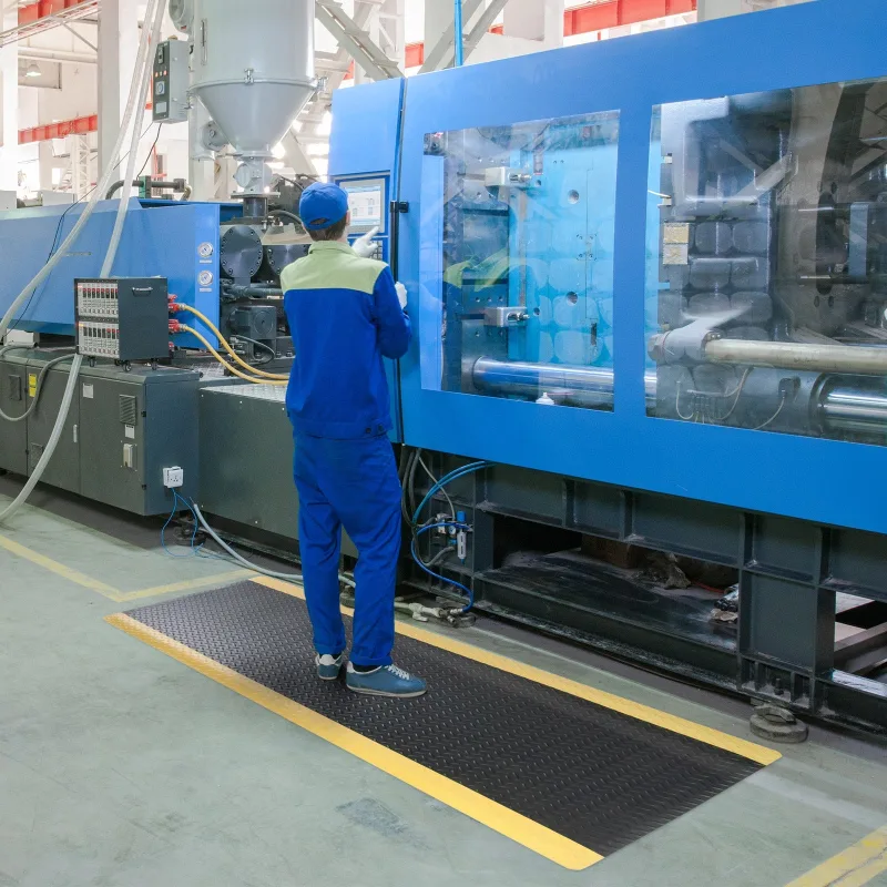 Estera ergonómica y confortable dyna-protect diamond negro-amarillo 120 x 100 cm