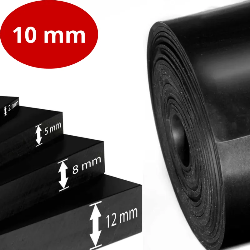 Alfombras de goma sbr productos laminados, densidad 1,6 g/cm³, espesor = 10 mm, 120 x 250 cm