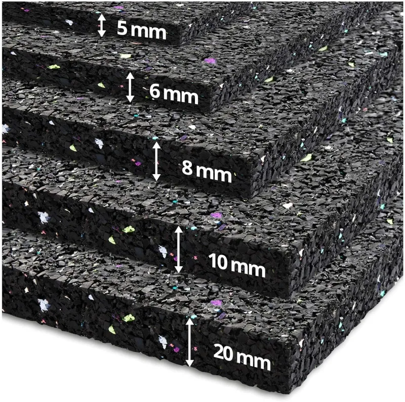 Estera antivibraciones amortiguadora y antirruido, recortable, 10 mm de grosor 62,5 x 350 cm