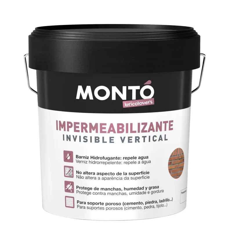 Impermeabilizante interior / exterior montó incoloro para tejados, terrazas, balcones de hormigón, piedra natural 10l. agua. para impermeabilizar.